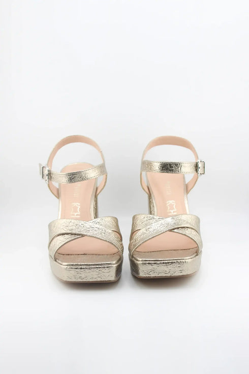 Capelli Rossi Chunky Crisscross Strap Heeled Sandals