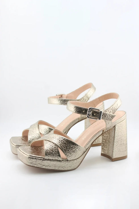 Capelli Rossi Chunky Crisscross Strap Heeled Sandals