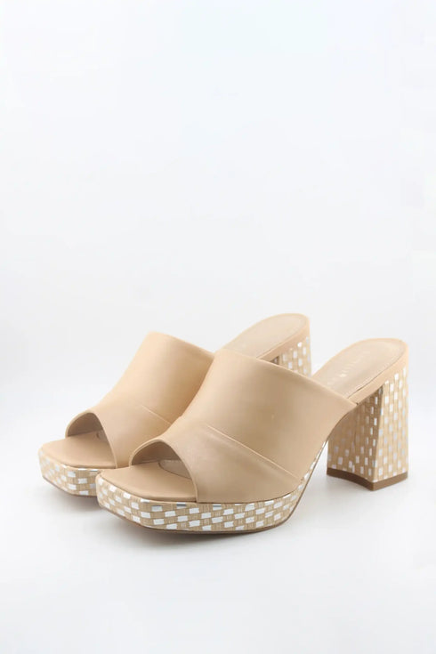 Capelli Rossi Chunky Heel Open-Toe Slip-On Sandals