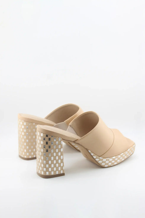 Capelli Rossi Chunky Heel Open-Toe Slip-On Sandals