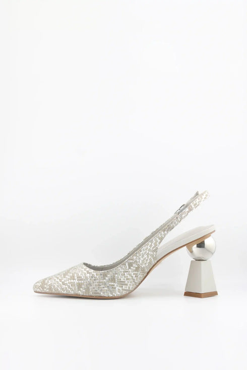 Capelli Rossi Woven Slingback Block Heel Pumps