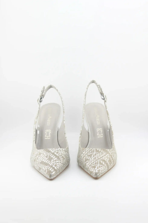 Capelli Rossi Woven Slingback Block Heel Pumps