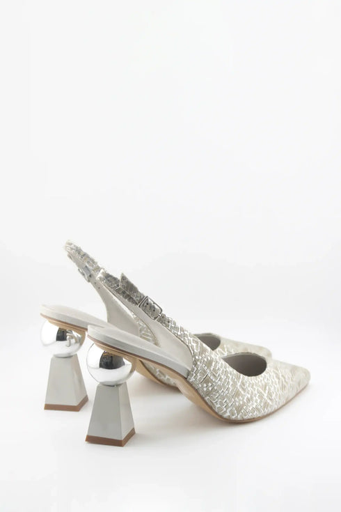 Capelli Rossi Woven Slingback Block Heel Pumps