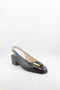 DFC Relax Patent Slingback Heels with Gold Accent