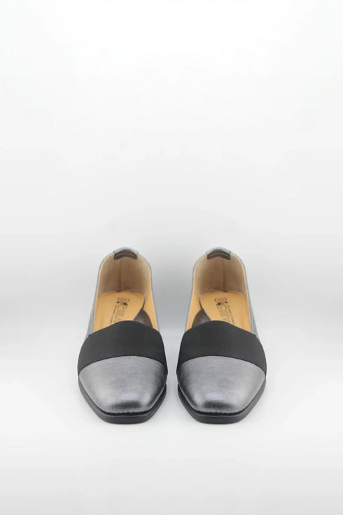 DFC Relax Leather Block Heel Slip-On Loafers