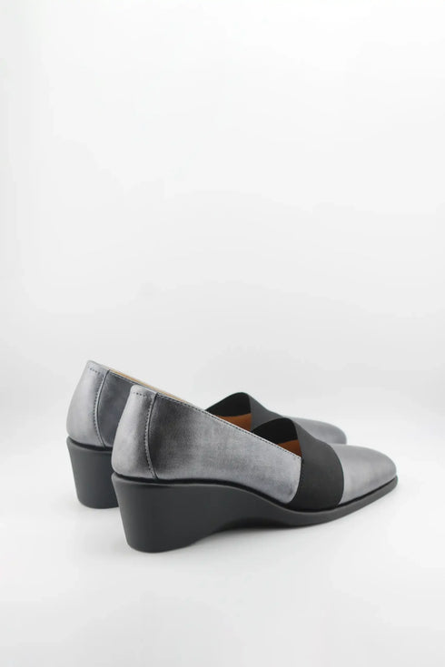 DFC Relax Leather Block Heel Slip-On Loafers