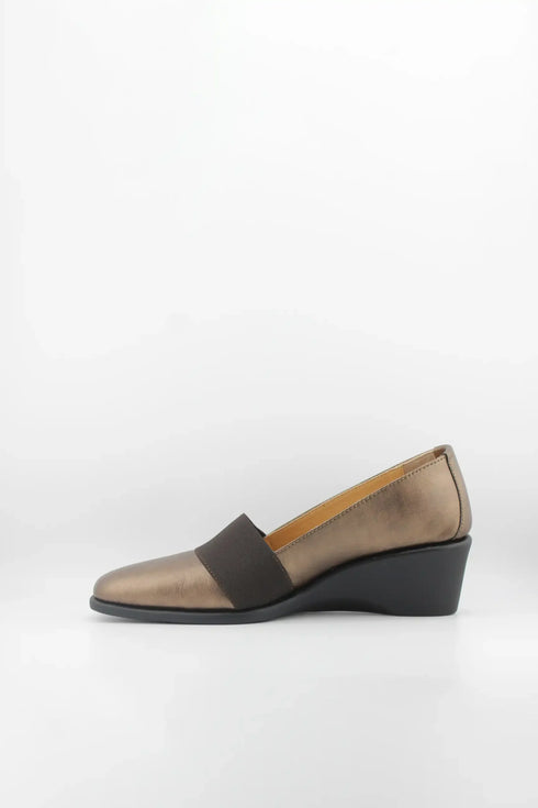 DFC Relax Leather Block Heel Slip-On Loafers