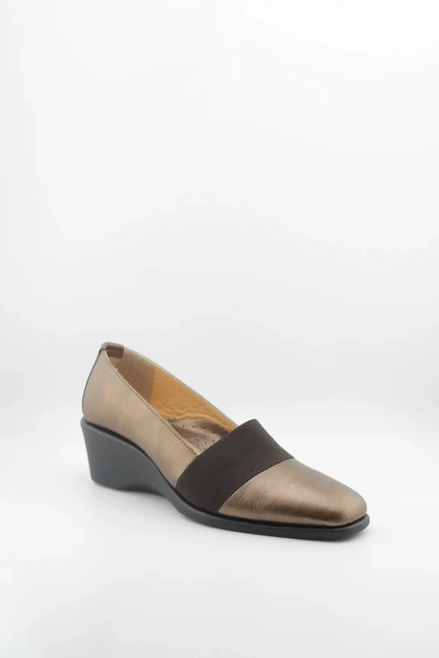 DFC Relax Leather Block Heel Slip-On Loafers