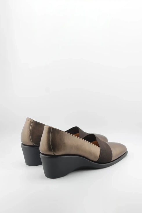 DFC Relax Leather Block Heel Slip-On Loafers