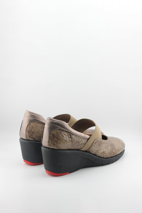 DFC Relax Textured Wedge Mary Jane Slip-On
