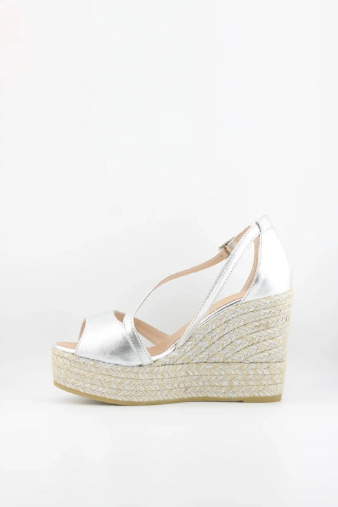 Gaimo Strappy Espadrille Peep-Toe Wedge Sandals