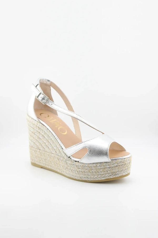 Gaimo Strappy Espadrille Peep-Toe Wedge Sandals