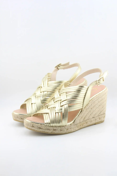Gaimo Espadrille Wedge Sandals with Braided Straps