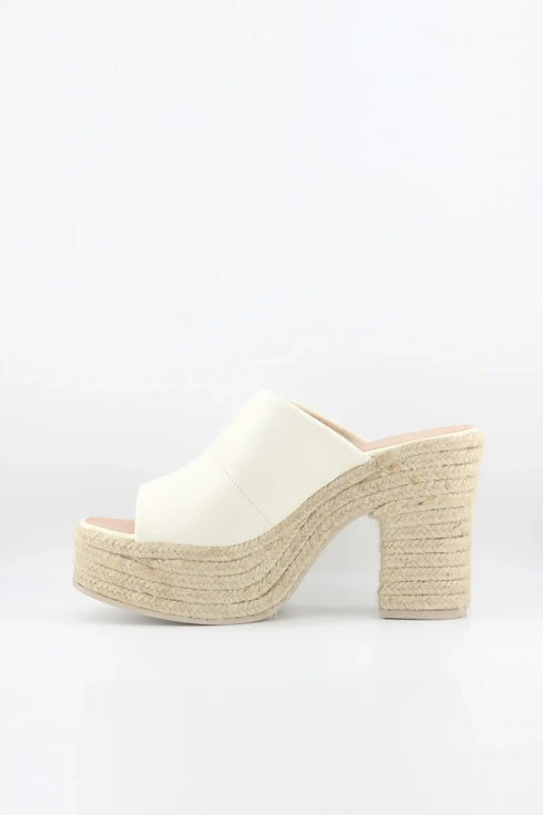 Gaimo Platform Espadrille Open-Toe Mules