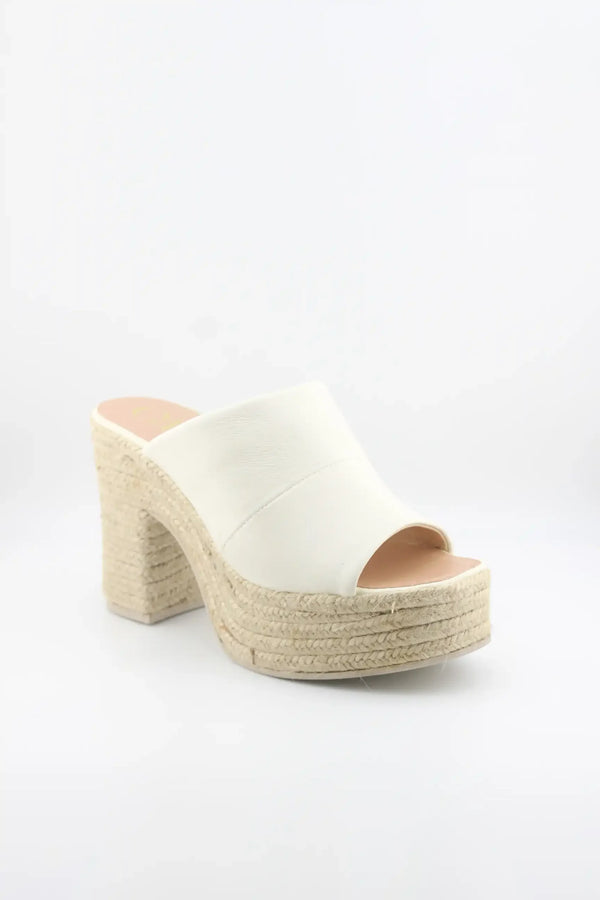 Gaimo Platform Espadrille Open-Toe Mules