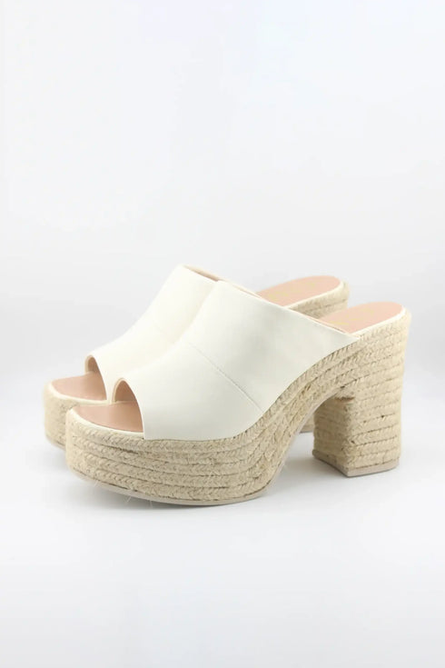 Gaimo Platform Espadrille Open-Toe Mules