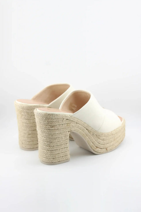 Gaimo Platform Espadrille Open-Toe Mules