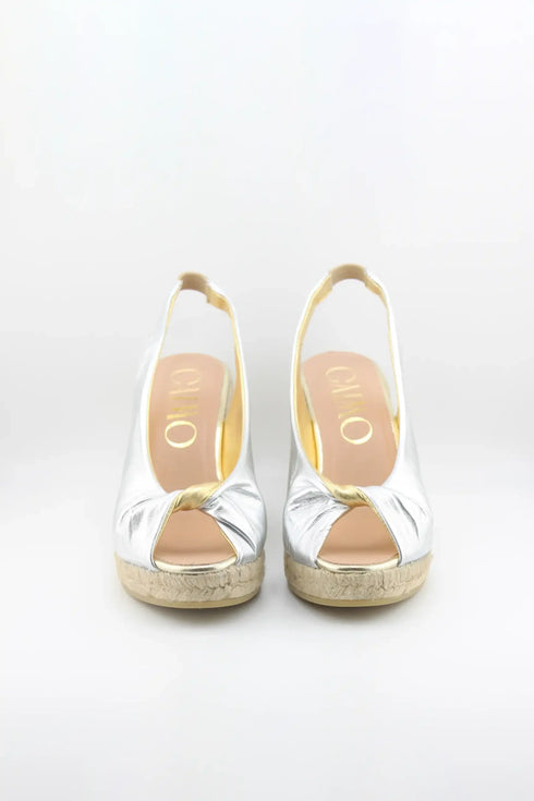 Gaimo Peep Toe Slingback Espadrille Wedges