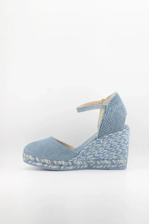 Gaimo Ankle Strap Woven Wedge Espadrilles