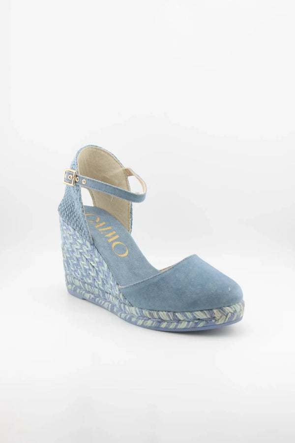 Gaimo Ankle Strap Woven Wedge Espadrilles