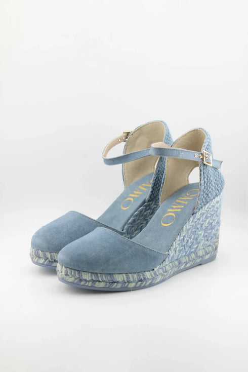 Gaimo Ankle Strap Woven Wedge Espadrilles
