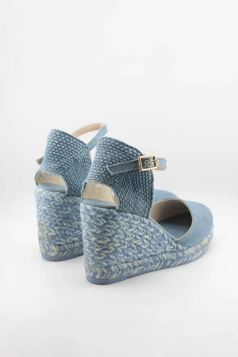 Gaimo Ankle Strap Woven Wedge Espadrilles