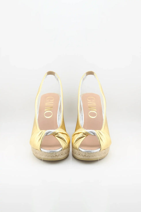 Gaimo Peep Toe Slingback Espadrille Wedges