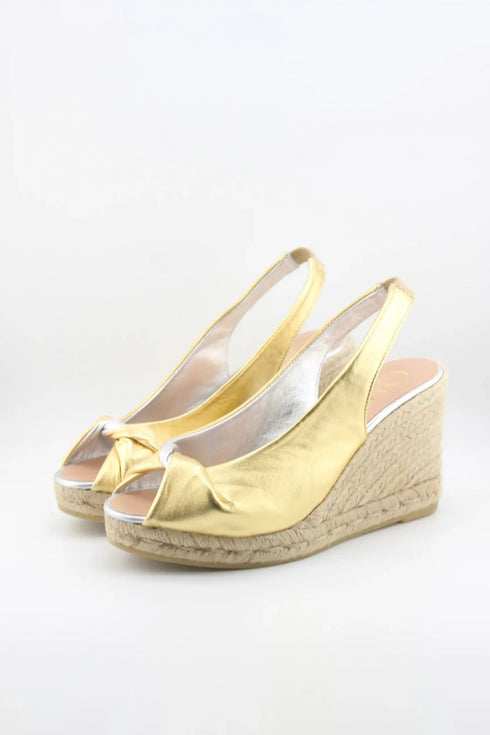 Gaimo Peep Toe Slingback Espadrille Wedges