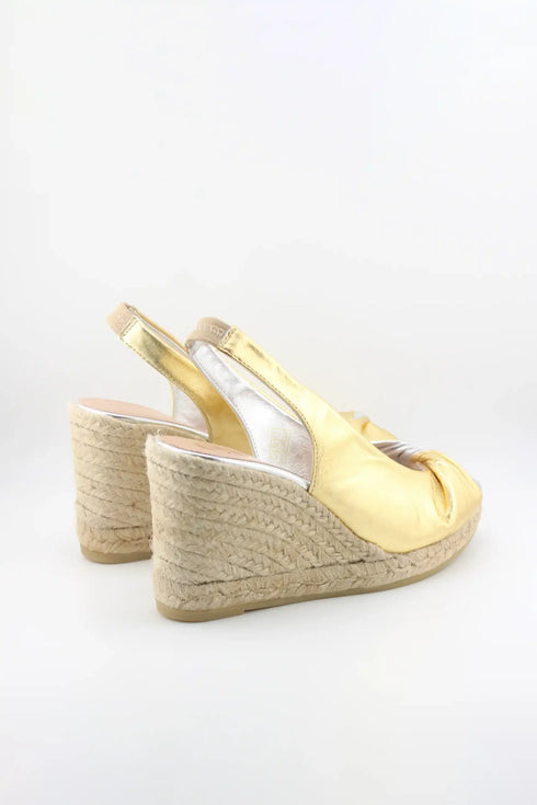 Gaimo Peep Toe Slingback Espadrille Wedges