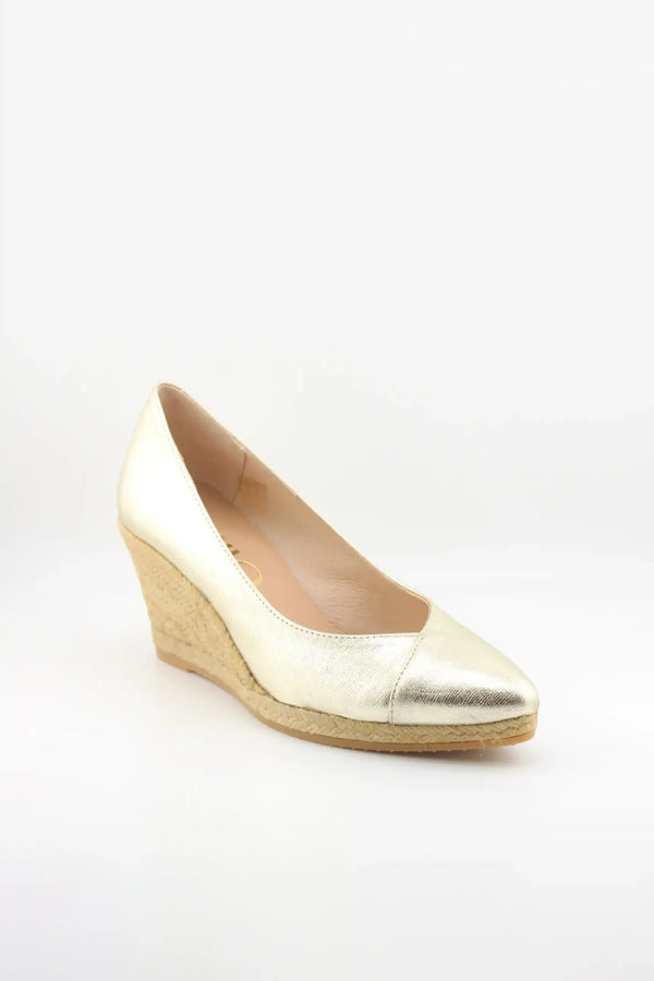Gaimo Metallic Wedge Espadrille Pumps