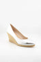 Gaimo Metallic Espadrille Wedge Pumps