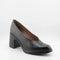 Wonders Chunky Heel Leather Slip-On Shoes