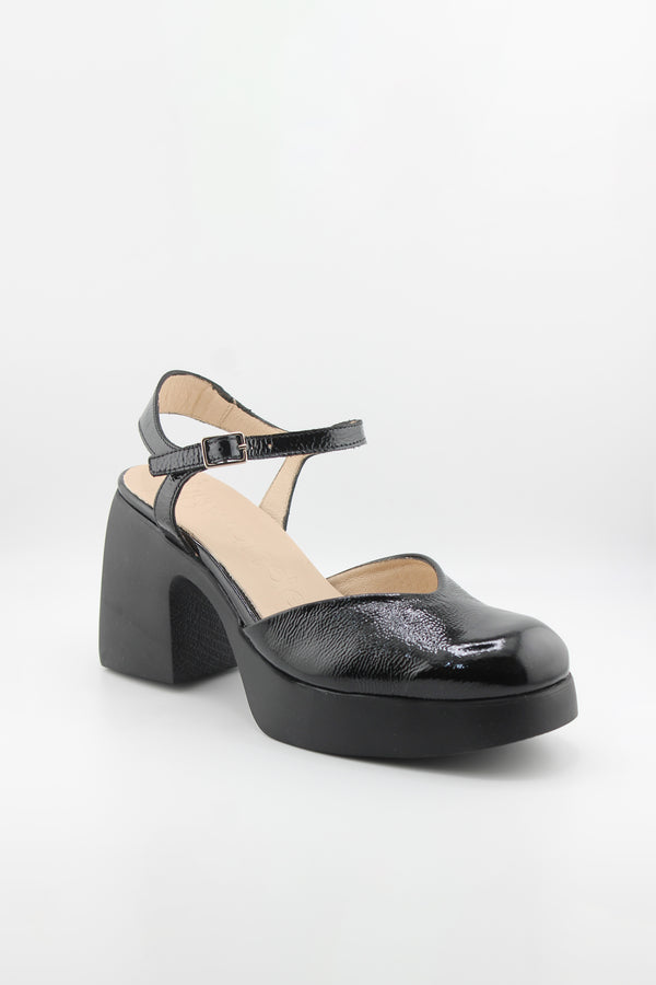 Wonders Chunky Heel Patent Mary Jane