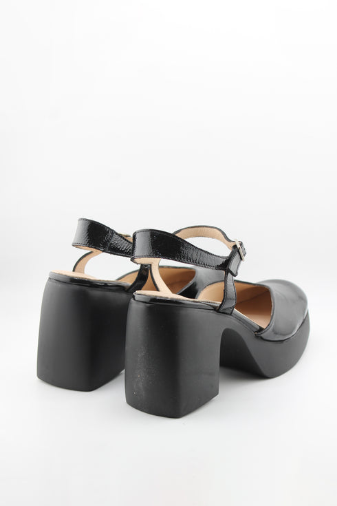 Wonders Chunky Heel Patent Mary Jane