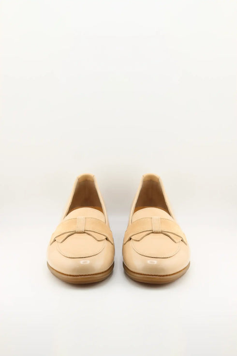 DFC Relax Patent Leather Loafers with Bow Detailing