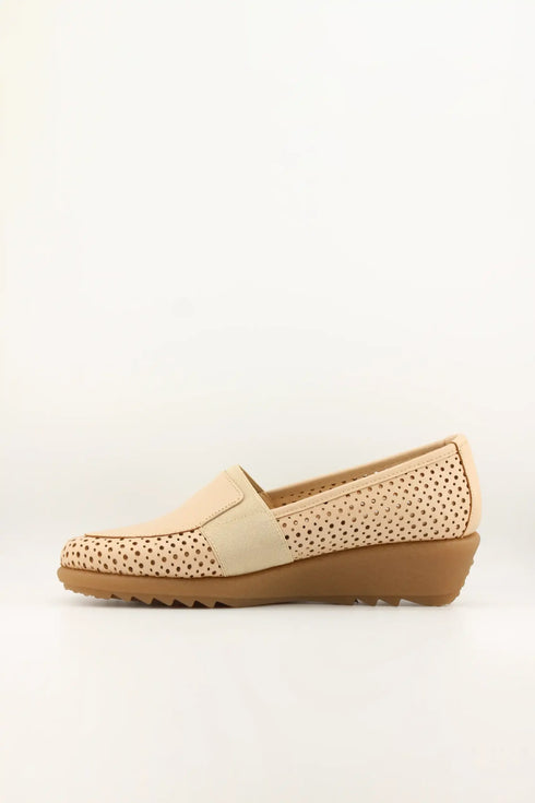 DFC Relax Perforated Slip-On Wedge Loafers