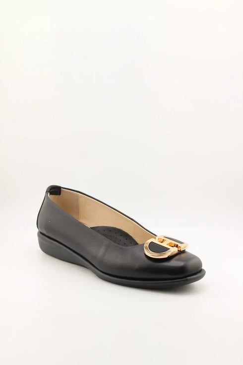DFC Relax Leather Slip-On Loafers with Buckle