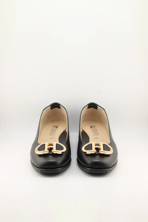 DFC Relax Leather Slip-On Loafers with Buckle