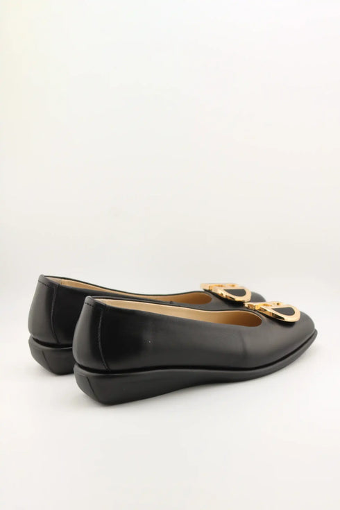 DFC Relax Leather Slip-On Loafers with Buckle