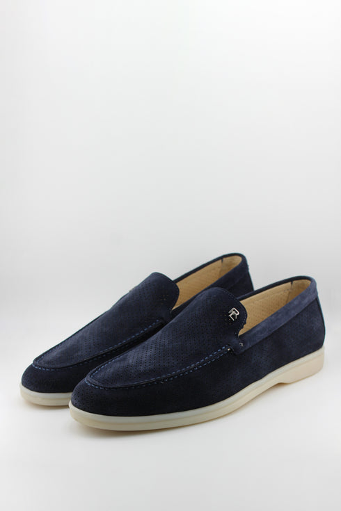 DFC Relax Men Leather Perforated Slip-On Loafers