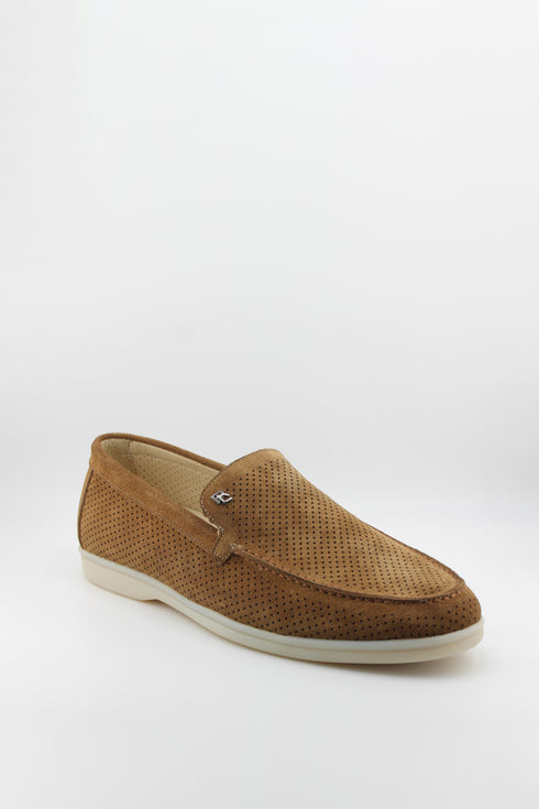 DFC Relax Men Leather Perforated Slip-On Loafers