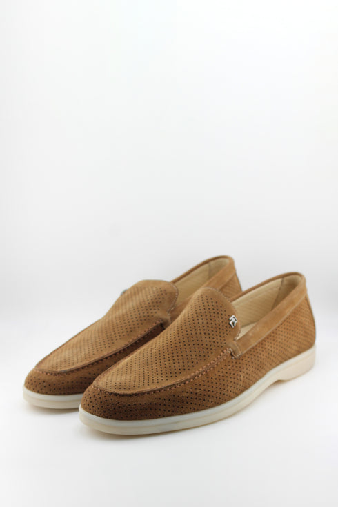 DFC Relax Men Leather Perforated Slip-On Loafers