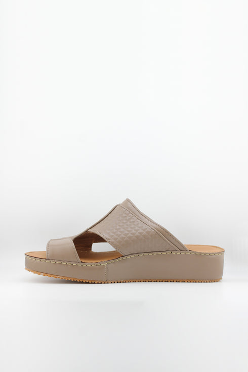 DFC Relax Men Embossed Pyramid Leather Slide Sandals