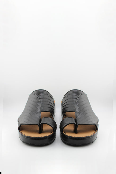 DFC Relax Men Embossed Leather Slide Sandals