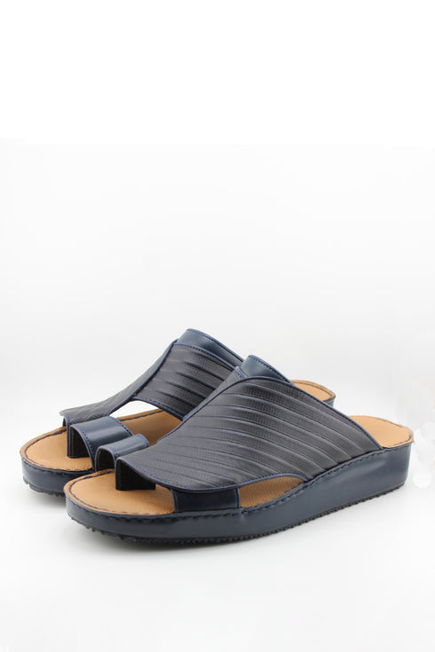 DFC Relax Men Embossed Leather Slide Sandals