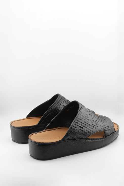 DFC Relax Men Embossed Snake Leather Slide Sandals