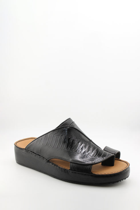 DFC Relax Men Embossed Water Leather Slide Sandals