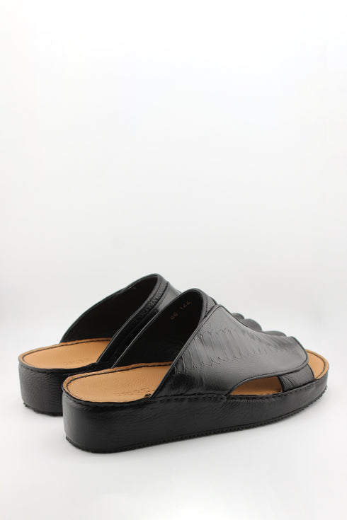 DFC Relax Men Embossed Water Leather Slide Sandals