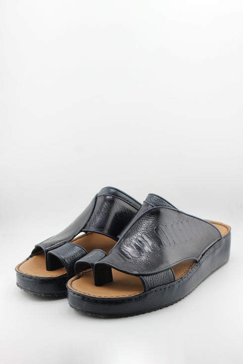 DFC Relax Men Embossed Water Leather Slide Sandals