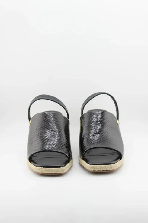 Jorge Bischoff Textured Wedge Espadrille Slingback Sandals